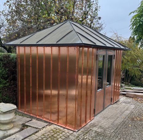 Gartenhaus Kupferverkleidung